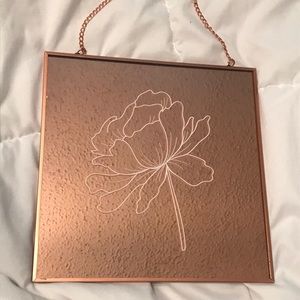 Rose gold flower mirror